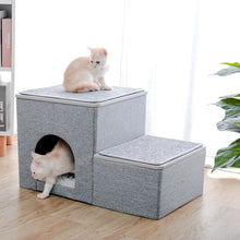 Load image into Gallery viewer, 2 in 1 Dog Stairs Portable Home
