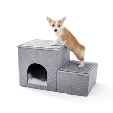 Load image into Gallery viewer, 2 in 1 Dog Stairs Portable Home
