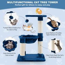 Load image into Gallery viewer, Multi-level Cat Tree with Scratching Posts/ Hammock
