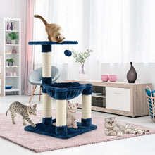 Load image into Gallery viewer, Multi-level Cat Tree with Scratching Posts/ Hammock
