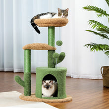 Load image into Gallery viewer, H90.5CM Cactus Tree Condo Kitty Play House
