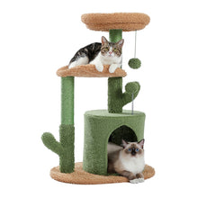 Load image into Gallery viewer, H90.5CM Cactus Tree Condo Kitty Play House
