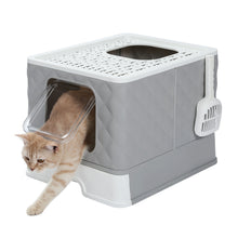 Load image into Gallery viewer, Foldable Litter Box Comes with Shovel Tray
